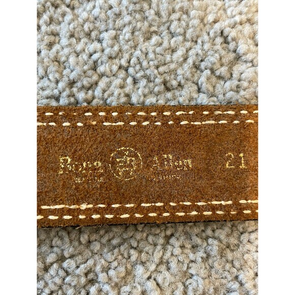 Vintage Bona Allen Brown Leather Belt With Gold And Silver Tone Western‎ Buckle - Picture 5 of 8